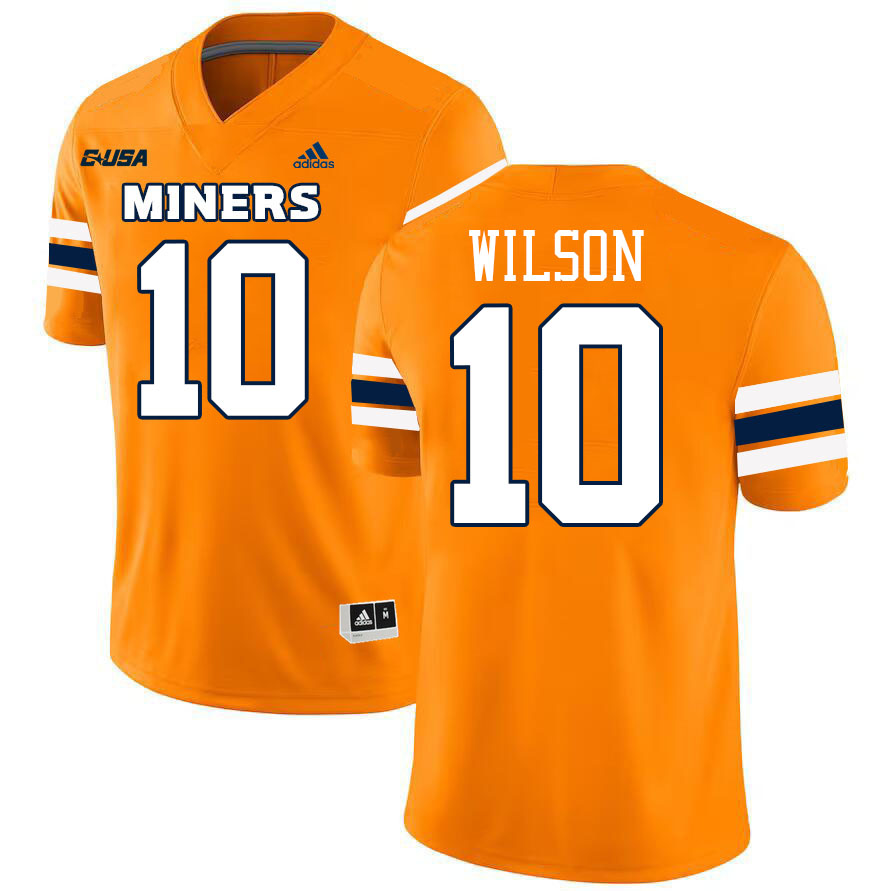 #10 Jayden Wilson UTEP Jersey,UTEP Miners College Football Jersey,Uniforms-Orange